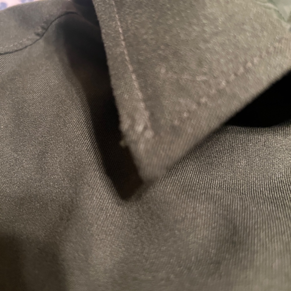 Nice Solid Green Quilted Shirt Jacket - image 3